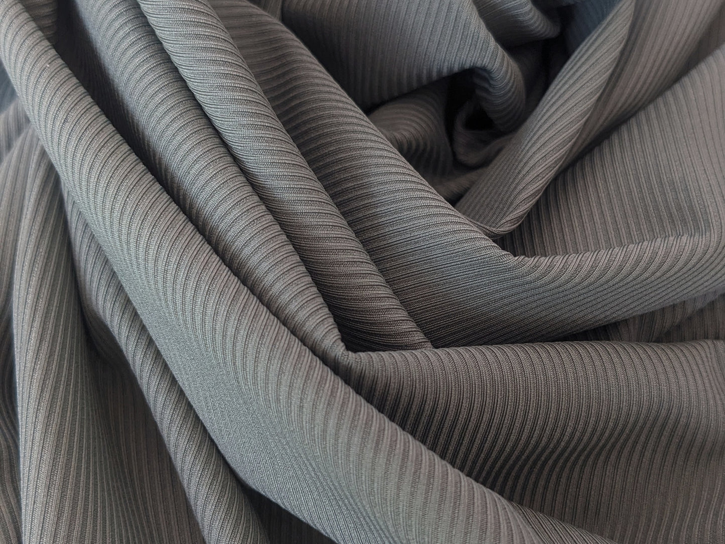 Maille lycra côtelée eco-yarn Lavande - coupon