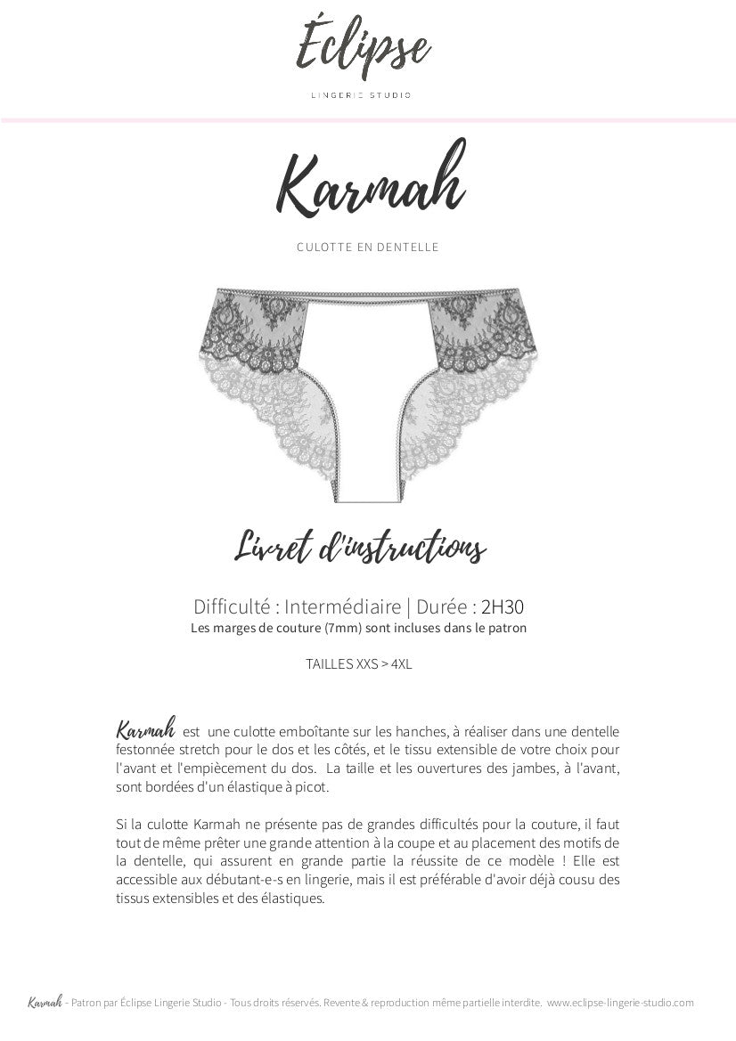 Ensemble Karmah, culotte et soutien-gorge sans armature en dentelle