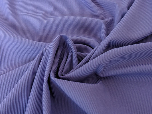 Maille lycra côtelée eco-yarn Lavande - coupon