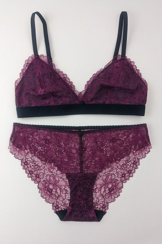 Kit lingerie Delta + Orion dentelle fushia