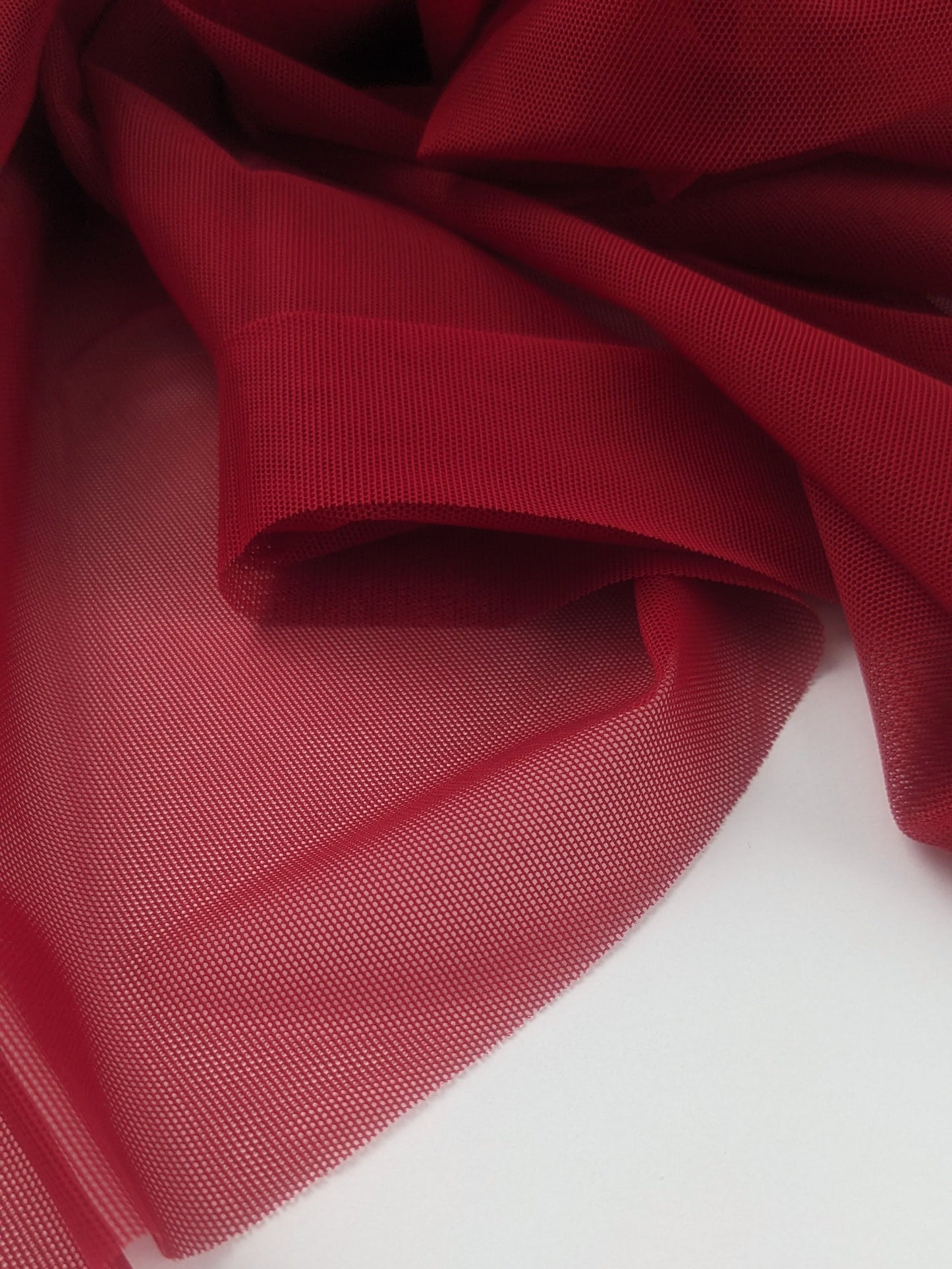 Coupon tulle stretch rouge (100cm)
