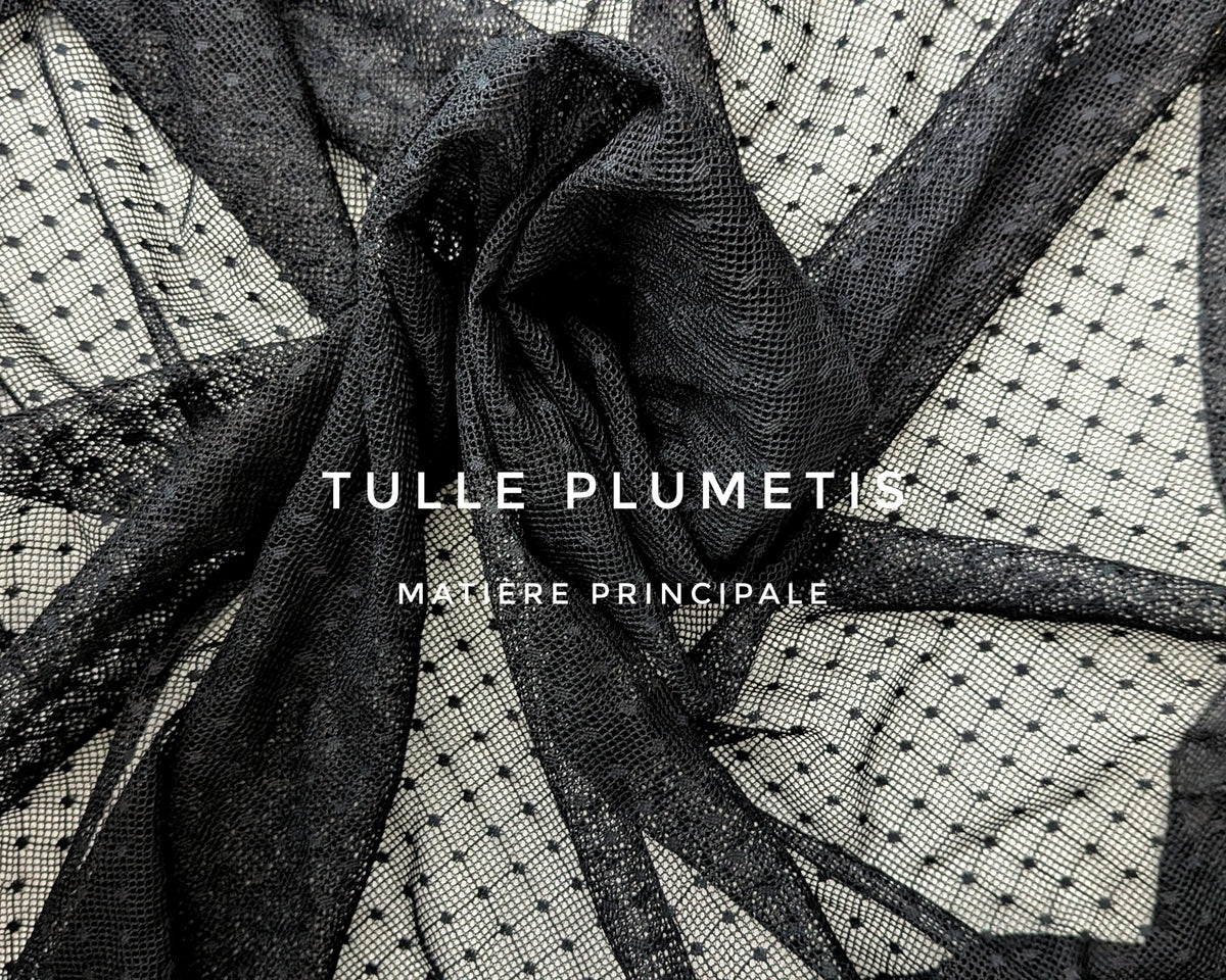 Kit patron & matières Comète - dentelle noire