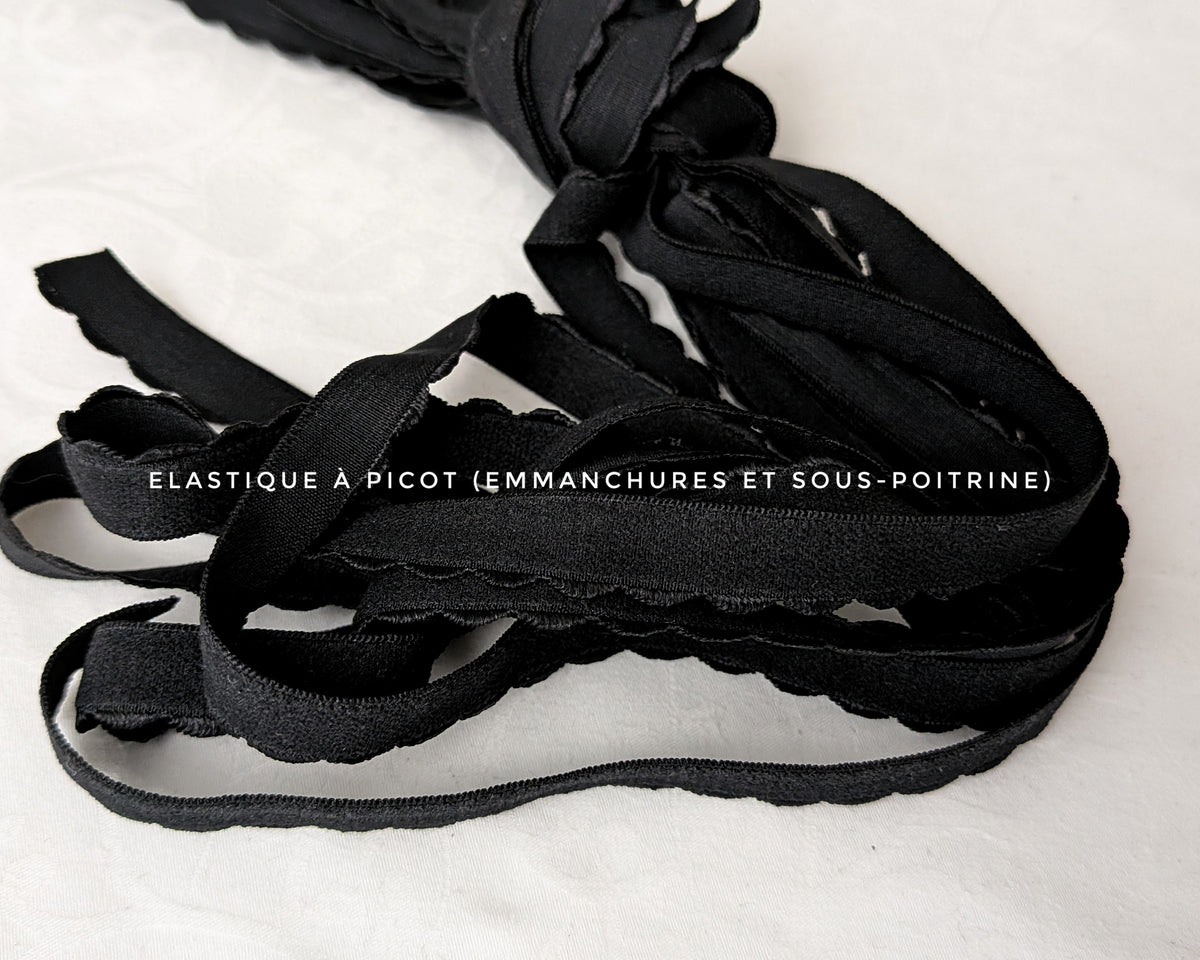 Kit patron & matières Comète - dentelle noire