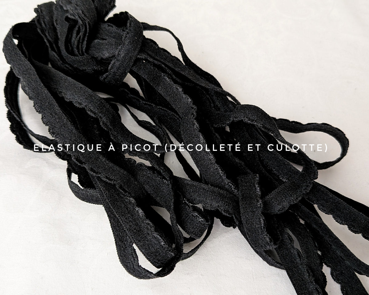 Kit patron & matières Comète - dentelle noire