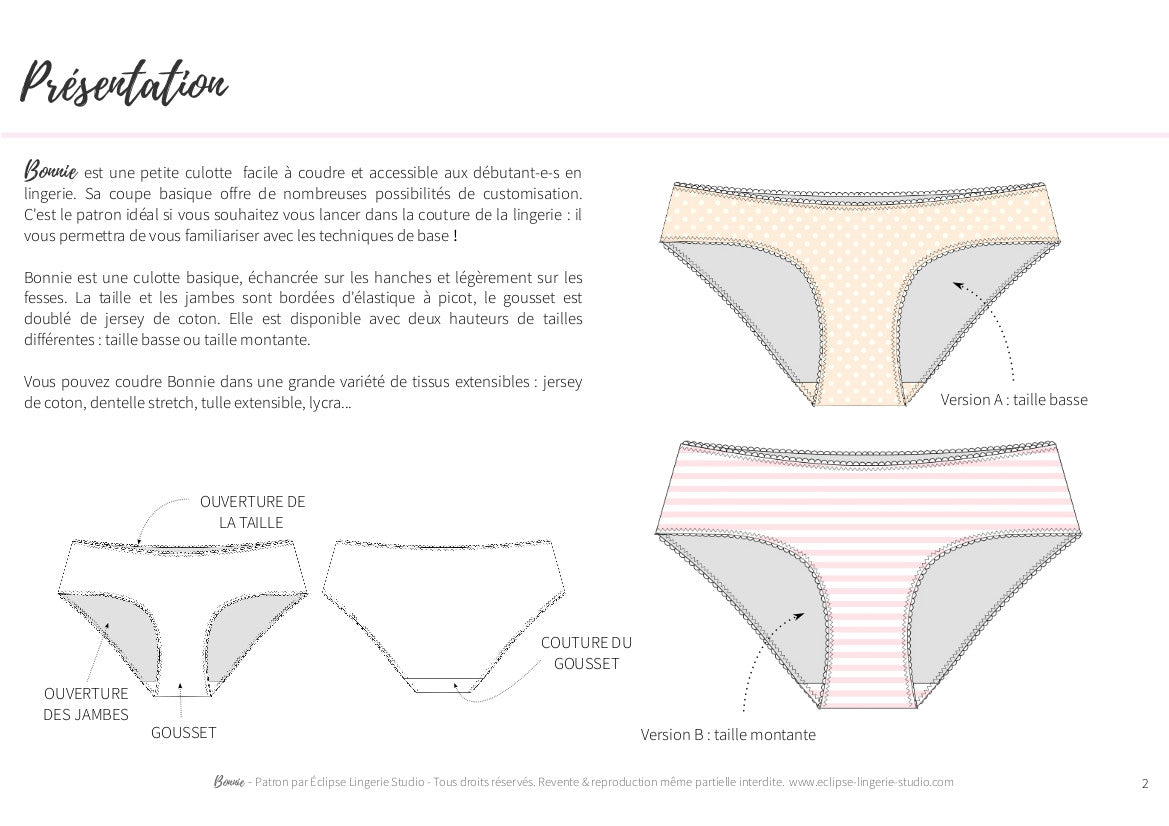 Bonnie, la petite culotte