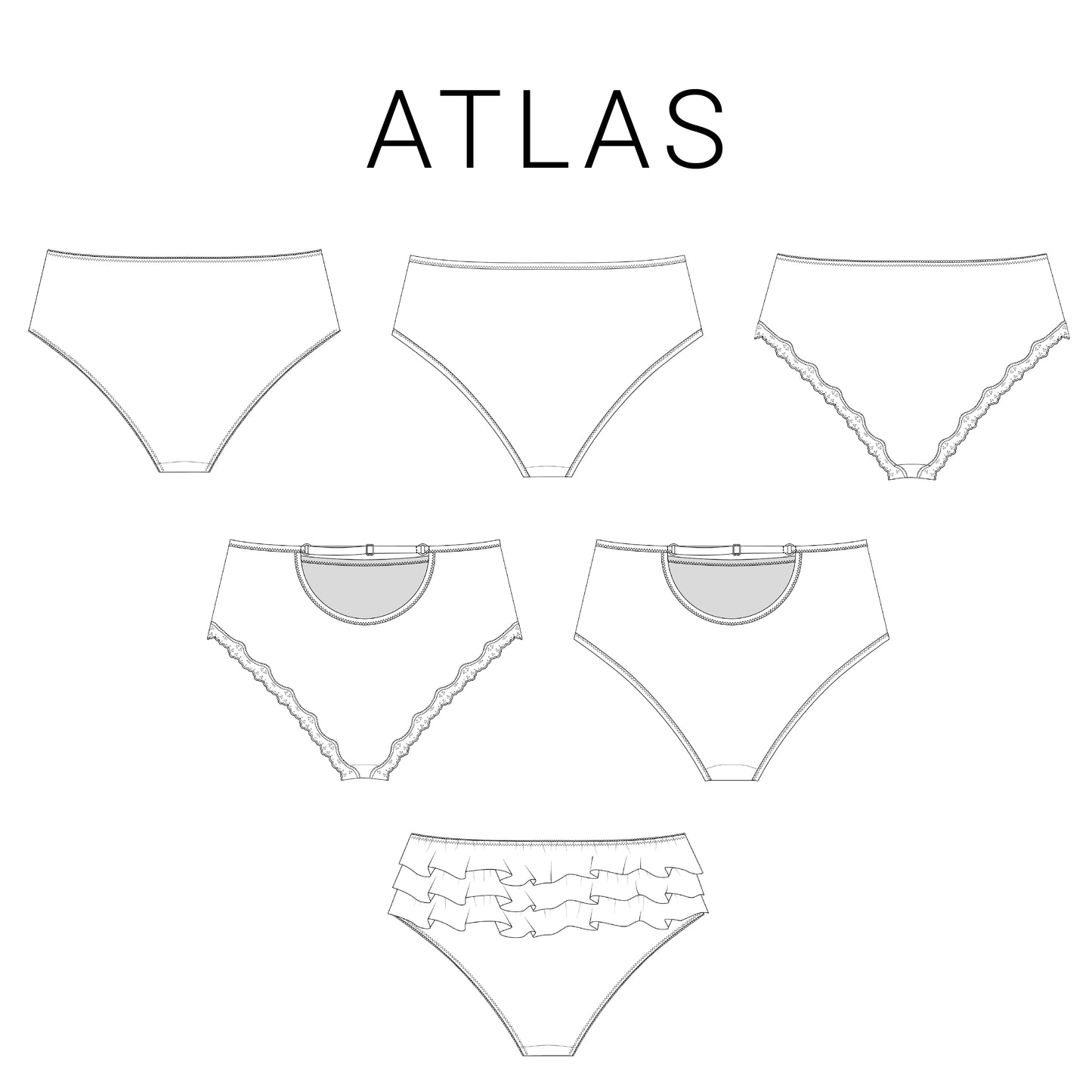 Atlas, la culotte échancrée à taille haute