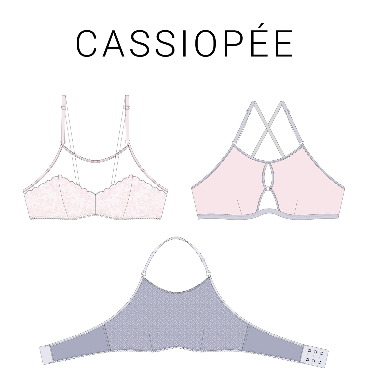 Cassiopée, le soutien-gorge montant dos-nu