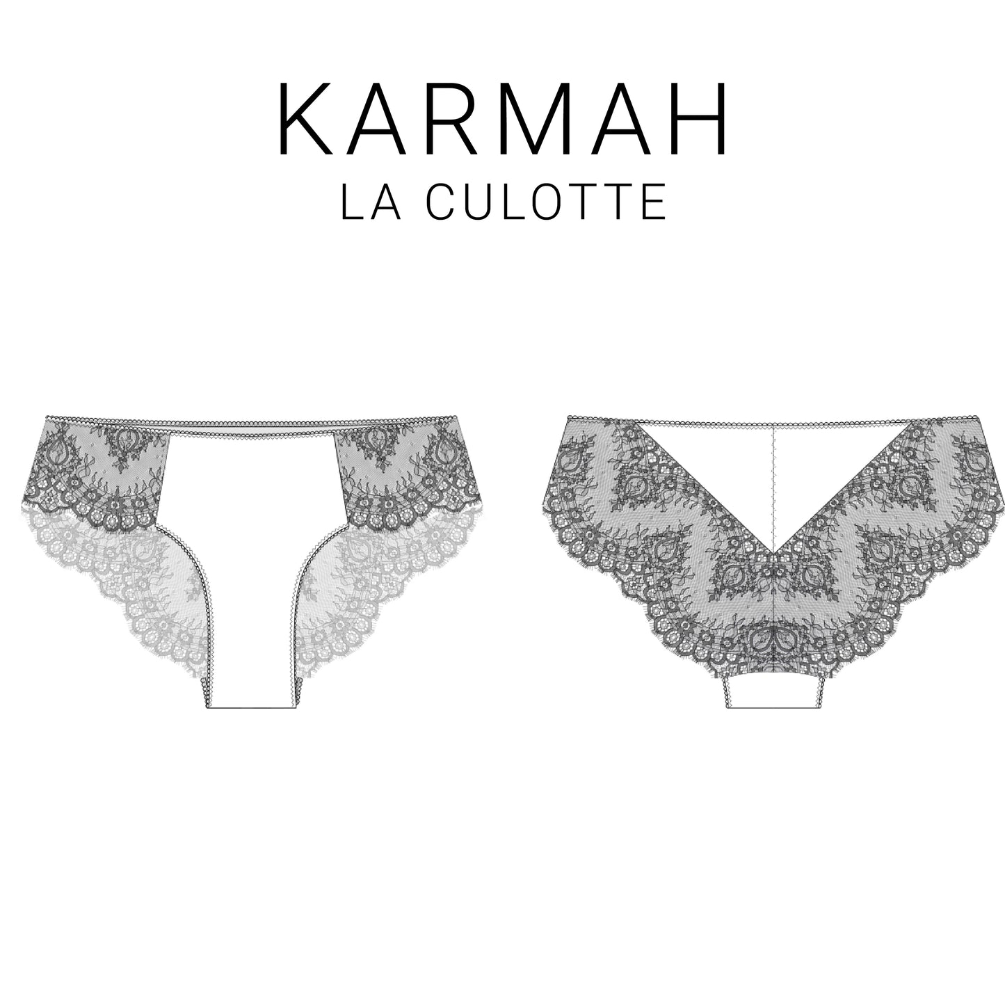 Karmah, la culotte à empiècements dentelle